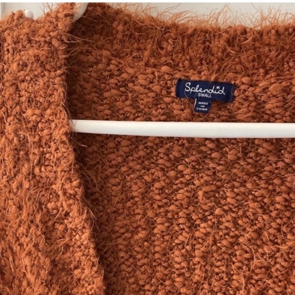 Splendid soft fuzzy cardigan tunic top sweater - Picture 6 of 9